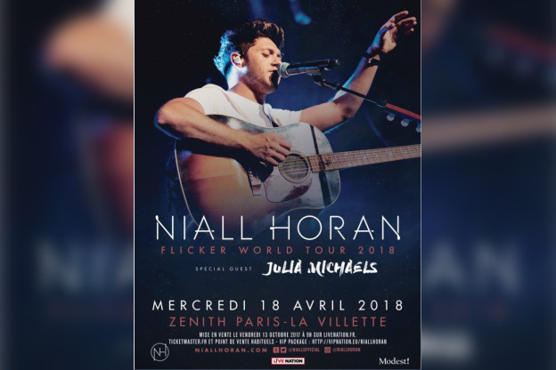 Niall Horan en concert au Zenith Parisen avril 2018