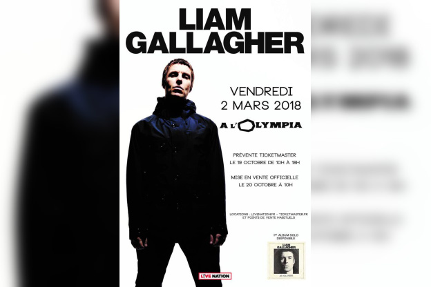 Liam Gallagher en concert à l’Olympia de Paris en mars 2018