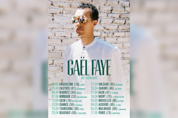 Gaël Faye en concert à La Salle Pleyel de Paris en mai 2018
