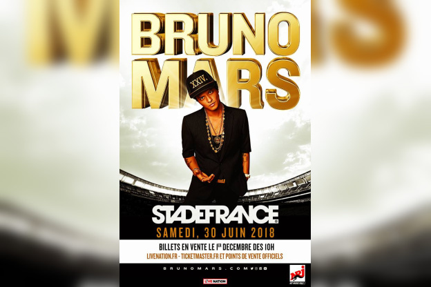 Bruno Mars en concert au Stade de France en juin 2018