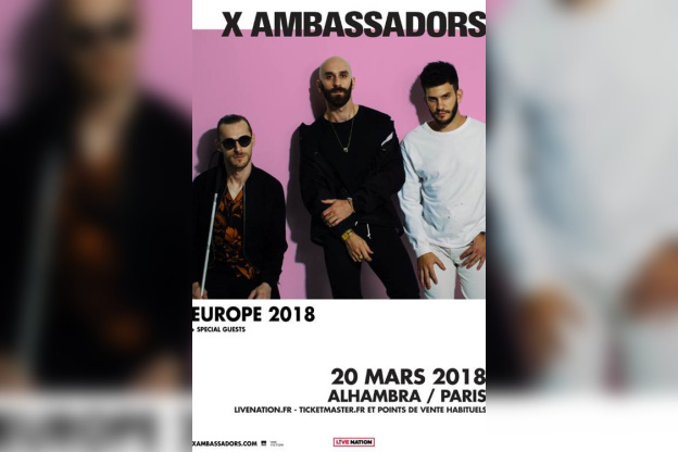 X Ambassadors en concert à l'Alhambra de Paris en mars 2018 