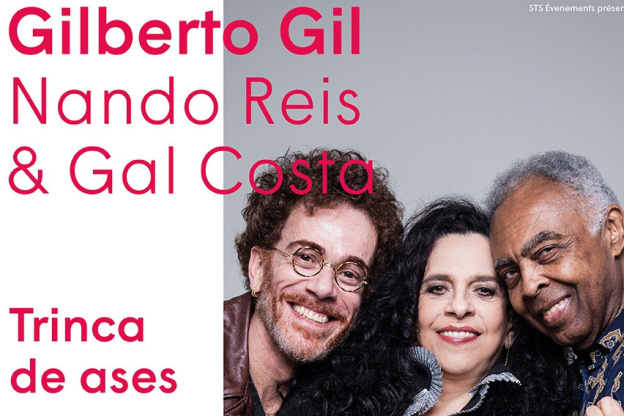 Gilberto Gil, Nando Reis et Gal Costa en concert à La Seine Musicale en mars 2018