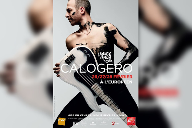 Calogero en concert à L'Européen de Paris en février 2018