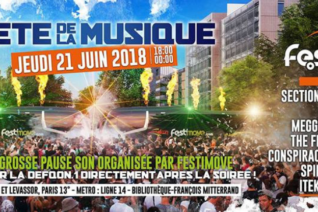 Fête de la Musique 2018 à Paris : Warmup Defqon.1 avec Festimove sur le Quai Panhard et Levassor