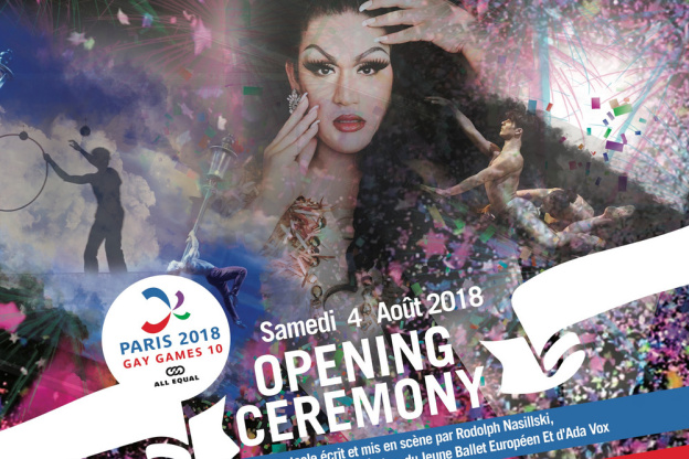 Gay Games 2018 à Paris : cérémonie d'ouverture au Stade Jean Bouin