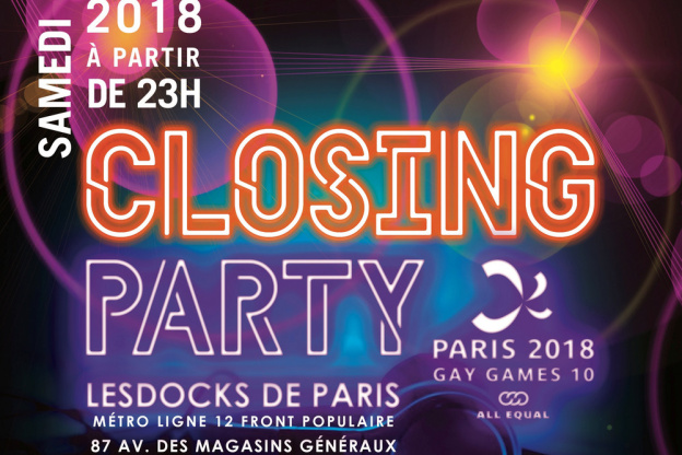 Gay Games 2018 à Paris : closing Party aux Docks de Paris