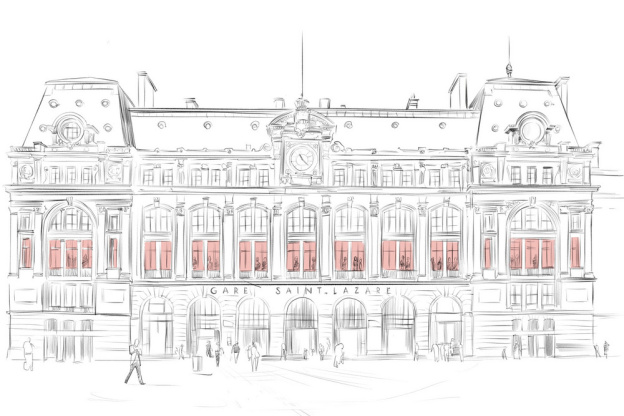 Ouverture d'un Street Food Market à la Gare Saint-Lazare à Paris au printemps 2019