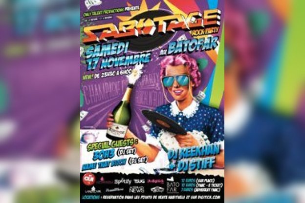 Sabotage Rock Party avec Sean 3oh!3, Name Name that Bitch, DJ Stiff 