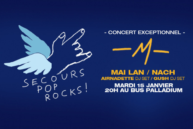 Secours Pop Rocks au Bus Palladium avec -M-, alias Matthieu Chedid