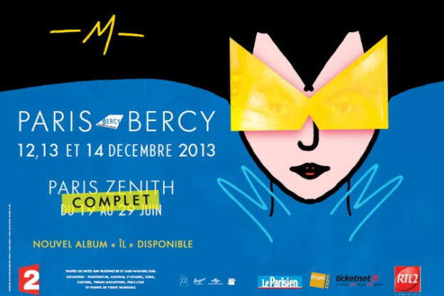 -M-, alias Matthieu Chedid, en tournée 2013 : série de concerts au Trianon et au Zénith de Paris