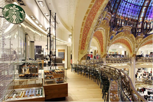 Un salon de café Starbucks s’installe aux Galeries Lafayette