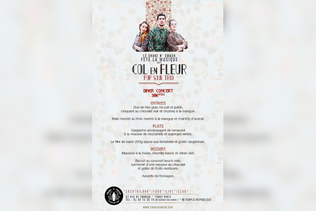 Le Shake n'Smash Fete de la musique avec Col en Fleurs