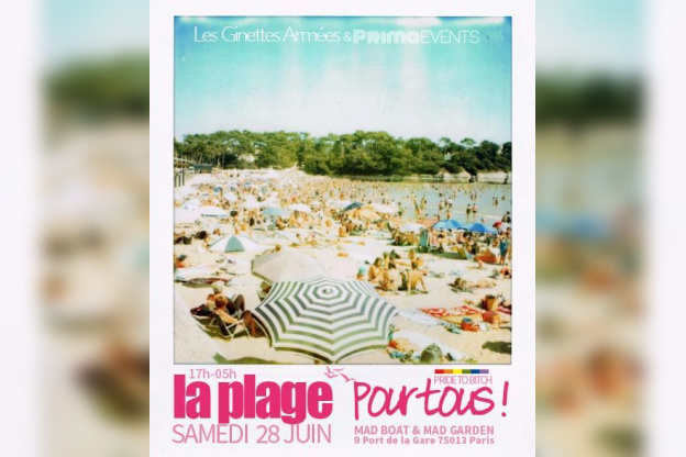 La Plage pour Tous ! Soirée Gay Pride sur Seine par les Ginettes Armées & Prima Events