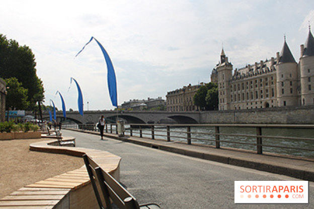Paris Plage 2014 - : Voie Georges Pompidou