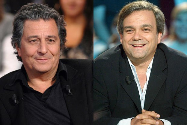 Christian Clavier et Didier Bourdon dans La Cage aux Folles mise en scène par Pierre Mondy