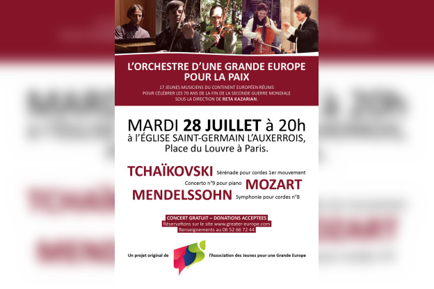 Concert de l'Orchestre d'une Grande Europe pour la Paix à l'église Saint Germain l'Auxerrois