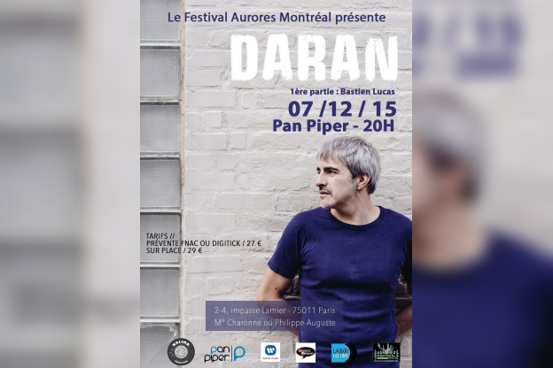 Festival Aurores Montréal présente : Daran au Pan Piper