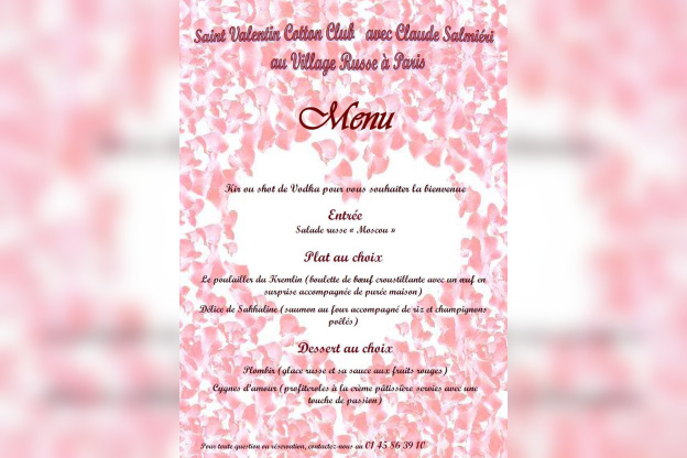 Saint Valentin Cotton Club avec Claude Salmiéri au Village Russe