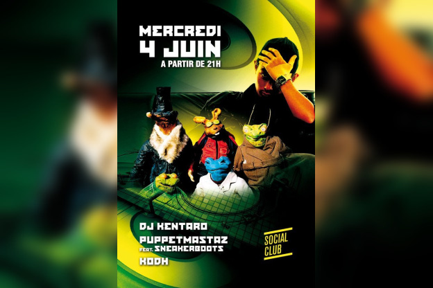 Soirée, Paris, DJ Kentaro, Kodh, Boulaone, Social Club