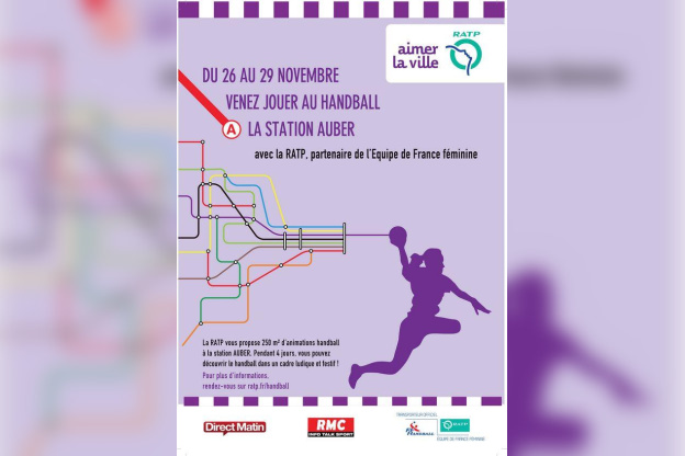 Handball Park à la sation Auber avec la RATP
