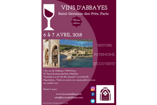 Le Salon des Vins d’Abbayes 2018 au Palais Abbatial de Saint-Germain-des-Prés