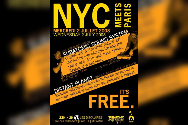 Soirée, NYC, Paris, Disquaires, Subatomic