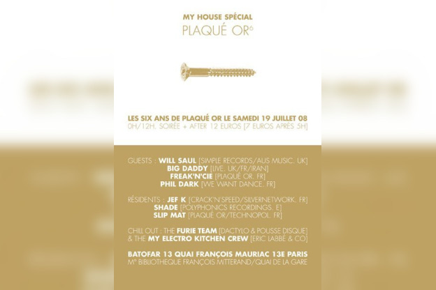 soirée, concert, clubbing, paris, batofar, Plaqué Or