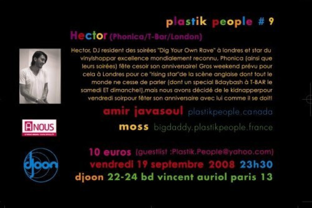 Soirée, Paris, Plastik People, Djoon, Hector