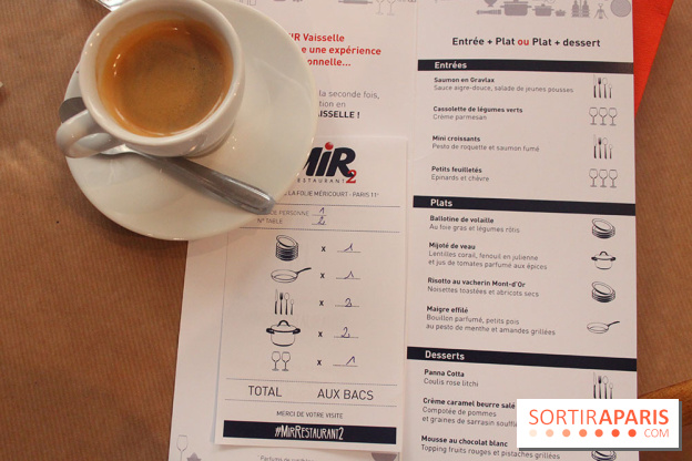 MIR Restaurant, le restaurant l'on le fait sa vaiselle