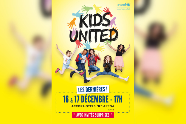 Kids United en concert à l’AccorHotels Arena à Paris en décembre 2017