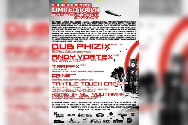 LIMITED TOUCH invite Dub Phizix, Andy Vortex et Traffx