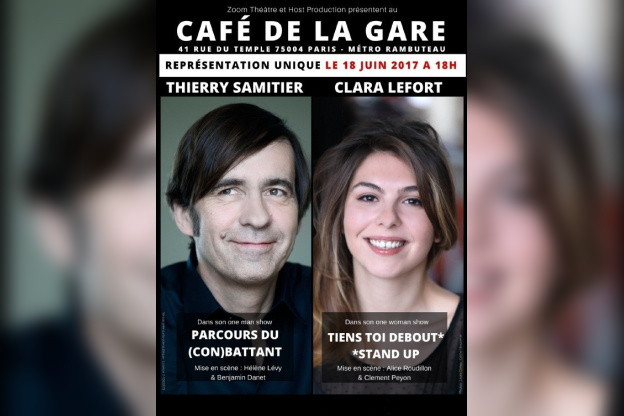 Thierry Samitier et Clara Lefort au Café de la Gare