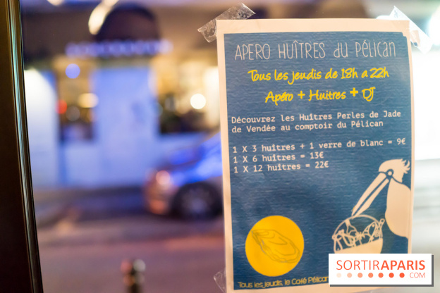 Apero Huitres au Café Pelican