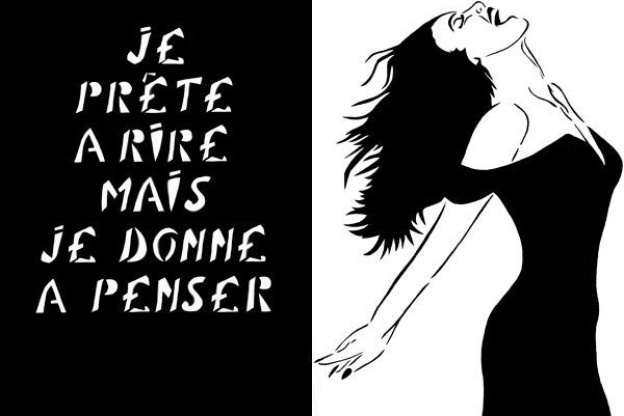 Exposition, Miss.Tic, Galerie W, Pochoirs, Diptyques, Je prête à rire mais je donne à penser