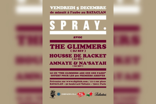 Soirée, Paris, Bataclan, Spray, House de Racket, Amnaye & Na’Sayah, Glimmers