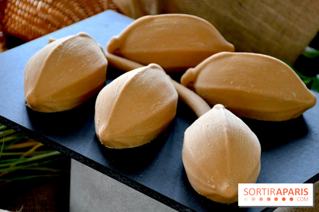 La bûche de Noël 2023 de la Halle aux Grains au sarrasin et noisettes, un coup de cœur