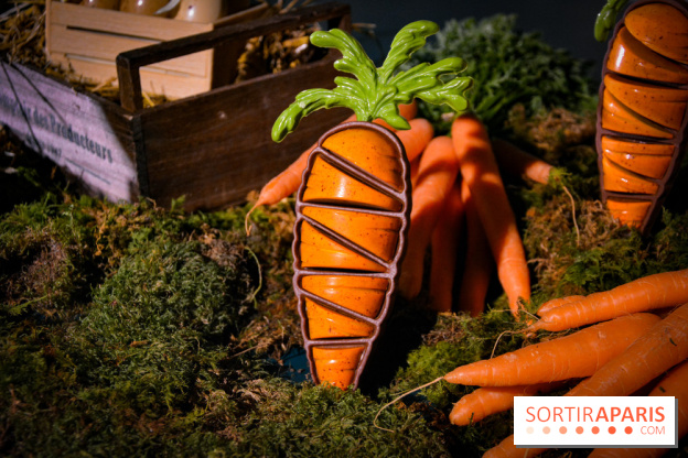 Oeuf de Pâques 2022 par Yann Brys à l'hôtel Sinner : une  audacieuse carotte en chocolat