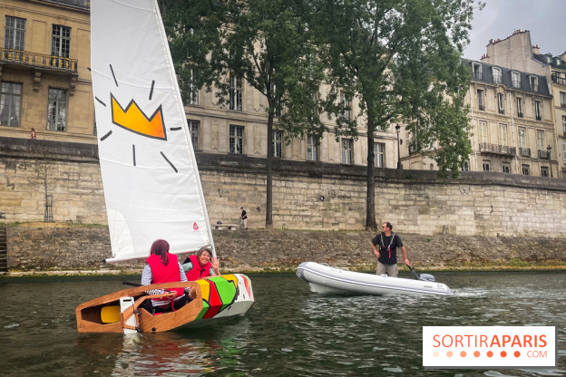 Du kayak et du canoë gratuit sur la Seine face à l'Île Saint-Louis à la base nautique du Bras Marie
