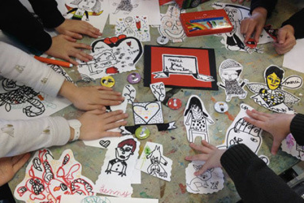 Workshop d'initiations aux techniques de l'encre autour de l'expo Link of Ink