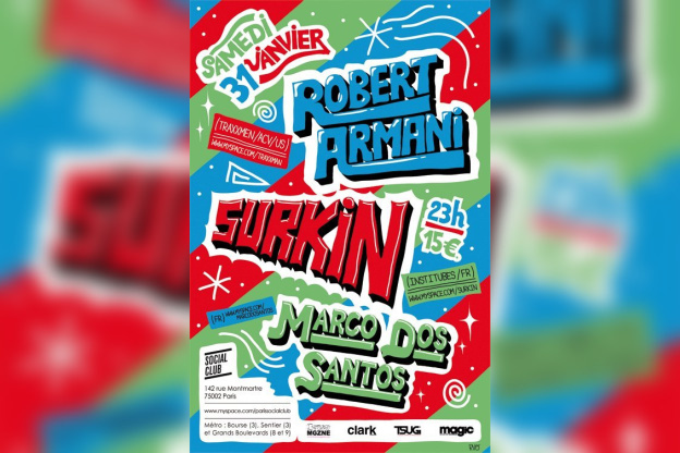 Soirée, Clubbing, Paris, Social Club, Surkin, Marco Dos Santos, Armani