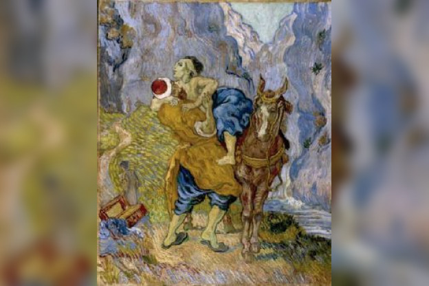 Vincent Van Gogh Le Bon Samaritain (d’après Delacroix) Début mai 1890, huile sur toile, 73 x 59,5 cm. Kröller-Müller Museum, Otterlo Otterlo © Collection Kröller-Mu?ller Museum, Otterlo