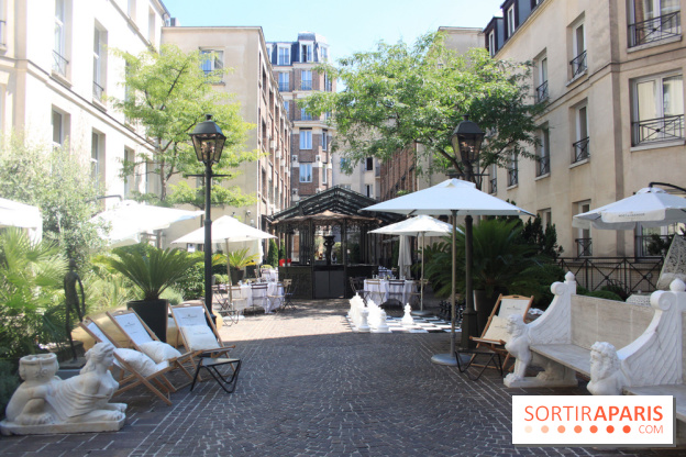 Le restaurant-terrasse des Jardins du Marais