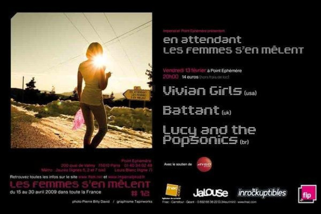 paris, point éhémère, vivian girls, battant, lucy and the popsonics, rock, les femmes s'en melent
