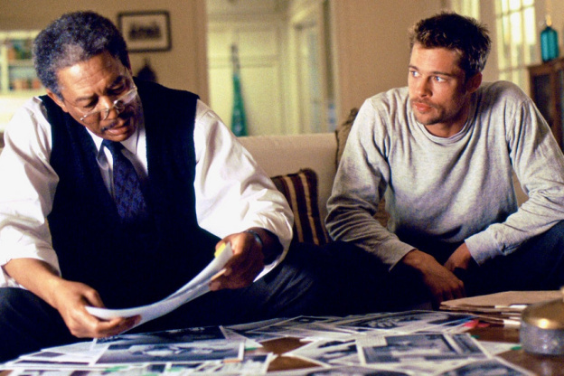 Seven : Brad Pitt, Morgan Freeman