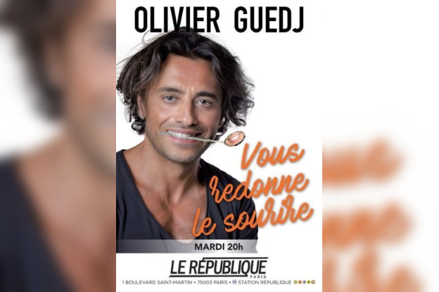Olivier Guedj vous Redonne le Sourire : spectacle rayonnant à voir le 10 octobre 2023 au Republique-Salle 1, Paris