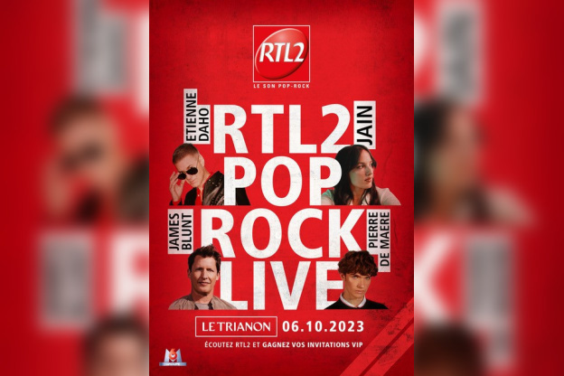RTL2 organise son POP-ROCK LIVE au Trianon à Paris en octobre 2023