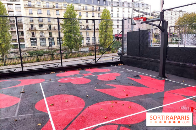 Le playground basket quai de Jemmapes rénové par la NBA et Foot Locker à Paris 