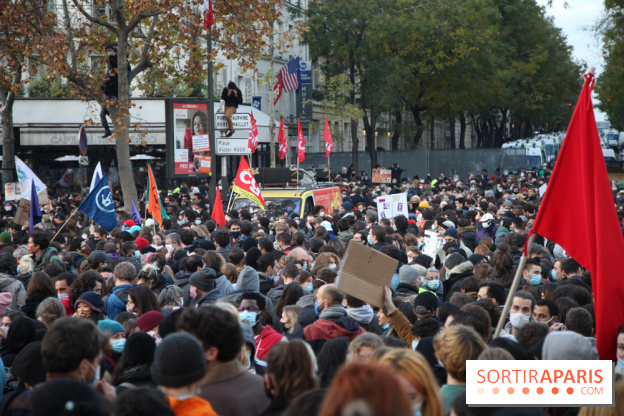 Manifestation pour l'emploi devant l'Assemblée Nationale à Paris ce samedi 23 janvier 2021 