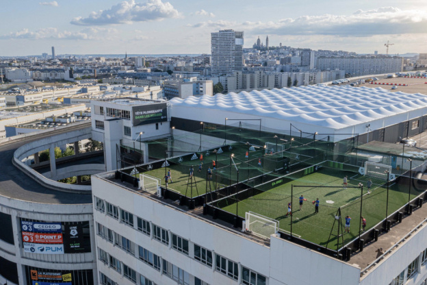 Inauguration du Five Paris 18, le complexe de foot à 5 sur les toits de Paris