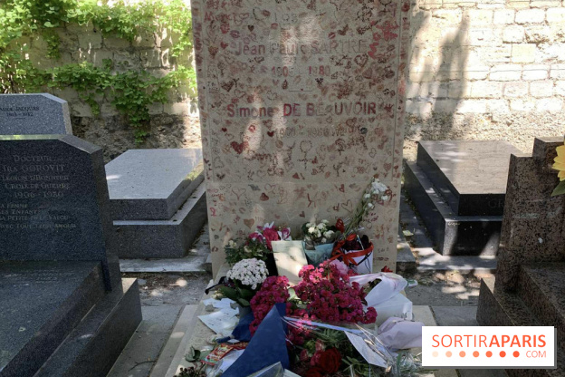 Tombe Jean-Paul Sartre Simone de Beauvoir cimetière du Montparnasse